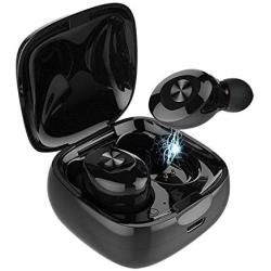 Bluetooth Headphones, XINBAOHONG Wireless Mini Sports Earphones in Ear Headset Built-in Microphone and Noise Canceling Sweat Proof Earbuds with Charging Case for Most Smartphone