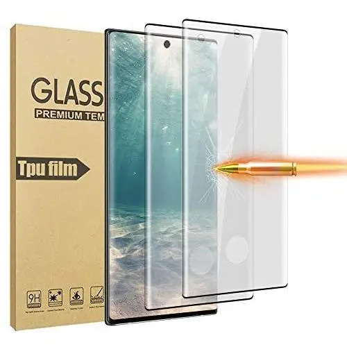 [2 Pack] Screen Protector for Samsung Galaxy Note 10 Plus/Note 10+ (6.8&quot), Tempered Glass 9H 3D Full Coverage HD Fingerprint Unlock Screen Protector for Note 10 Plus