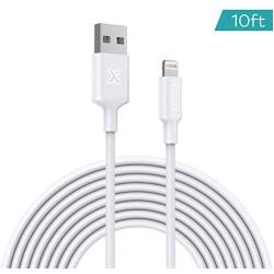 iPhone Charger Cable 10ft, Xcentz Long Lightning Cable Apple MFi Certified iPhone Charger USB Cord Compatible with iPhone 11/Xs/XS Max/XR/X / 8/8 Plus / 7/7 Plus / 6/6 Plus / 5s / iPad - White