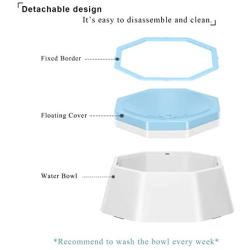 UPSKY Dog Water Bowl, No Spill Pet Water Bowl, Slow Water Feeder Dog Bowl with No-Skid Bottom, Pet Water Dispenser for Dogs and Cats