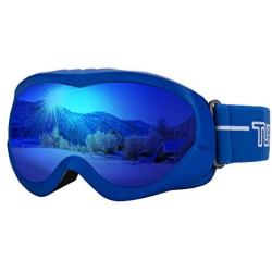 TurnWay OTG Ski/Snowboard Goggles - 100% UV Protection, Anti-Scratch & Anti-Fog, Over Glasses Snow Goggles for Men, Women, Youth & Kids