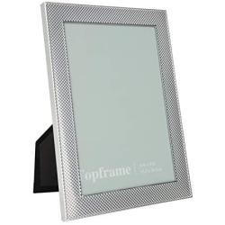 6x8 Picture Photo Frames Made of Metal with High Definition Glass for Tabletop Display Sliver