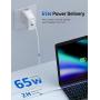 USB C Charger [GaN Tech], Cafele 65W 3-Port PD Wall Charger Adapter Foldable with 6.6ft USB C Cable for MacBook Pro iPad Pro, iPhone 11 Pro Max/XR/Xs/Max/X, Pixel, Galaxy S10/S9/S9+