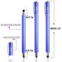 Bargains Depot (4Pcs) [New Upgraded] 2-in-1 Universal Capacitive Stylus/styli 5.5&quotL with 20 Pcs Replacement Rubber Tips - (Black/Blue/Purple/Red)