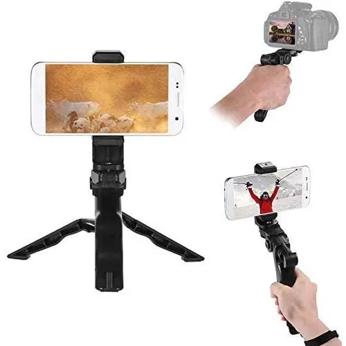Phone Tripod, Andoer Camera stabilizer 1/4 Screw Handheld Mini Universal Smartphone Holder Tripod for iPhone Samsung Android Multi-Use Pistol Grip Phone Tripod, Andoer Camera stabilizer 1/4 Screw Handheld Mini Universal Smartphone Holder Tripod for iPhone Samsung Android Multi-Use Pistol Grip