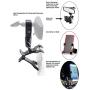 Clamptastick Universal Cell Phone Holder for Mounting On Rearview Mirror Compatible with Mobile iOS Devices, Android Smartphone GPS and More. Black Version 3