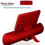 LarKoo Ultra Portable Wireles Rechargeable Handsfree Bracket Bluetooth Speaker Stereo System Phone Holder Mount Stand for Android Smartphones and Tablets iPad iPhone 5S 6 6S 7 8 Plus X (Red)