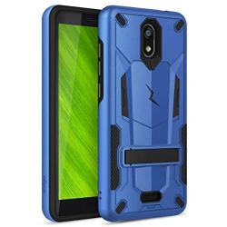 Phonelicious Radiant Core Cricket Icon Smartphone Case with kickstand Heavy Duty Rugged Slim Durable Hybrid Dual Layer Shockproof Phone Cover Compatible Cricket Icon (Blue)