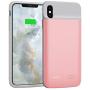 Battery Case for iPhone X/Xs/10, 4100mAh Ultra Slim Portable Protective Charging Case Extended Rechargeable Battery Pack for iPhone X/Xs (5.8 Inch) Pink