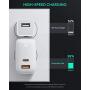 USB C Charger AUKEY Omnia 65W Fast Charger (Dual Port USB C PD 3.0 Plus USB A) with GaNFast Technology and Dynamic Detect PD Charger Wall Charger for MacBook Pro Air, iPad Pro, iPhone SE, ASUS, HP, LG