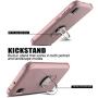 lovpec Galaxy A10e Case with Soft TPU Screen Protector, Ring Magnetic Holder Kickstand Shockproof Protective Phone Cover Case for Samsung Galaxy A10e 5.8 inches (Pink)