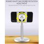 [2020 Upgraded] Cell Phone Stand, Height Angle Adjustable Phone Stand, Aenfor Thick Base Phone Holder Stand for Desk, Compatible with All Mobile Phones, White