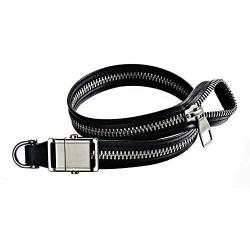 FORCEHOLD Leather Zipper Steel Detachable Push Button Buckle Car Key Lanyard,ID Card Holder Neck Straps,Phone Holder Straps Necklace,Mobile Phone Anti-Lost Anti-Theft Rope Straps (Black)