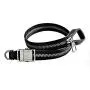 FORCEHOLD Leather Zipper Steel Detachable Push Button Buckle Car Key Lanyard,ID Card Holder Neck Straps,Phone Holder Straps Necklace,Mobile Phone Anti-Lost Anti-Theft Rope Straps (Black)