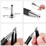 Digiroot Stylus for iPad, Magnetic Disc Stylus Pen 2019 Updated Touch Capacitive Screen Pens for Apple/iPhone/Ipad pro/Mini/Air/Android/Surface with 3 Replacement Tips - (Black)