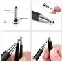Digiroot Stylus for iPad, Magnetic Disc Stylus Pen 2019 Updated Touch Capacitive Screen Pens for Apple/iPhone/Ipad pro/Mini/Air/Android/Surface with 3 Replacement Tips - (Black)