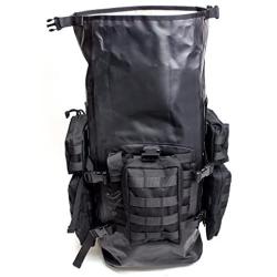 Mission Darkness Dry Shield Faraday Backpack 40L // Waterproof Tactical Backpack w/MOLLE Webbing & Packs // Signal Blocking, Anti-Tracking, EMP Shield, Data Privacy for Mobile Devices, Laptops, etc.