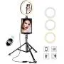 UFula 10.2&quot Selfie Ring Light with Tripod Stand & Phone/Pad Holder for Live Sream/Makeup Mini LED Camera Ringlight for YouTube Video/Photography Compatible with iPhone 11 Xs Max XR iPad Android