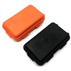 Small Waterproof Phone Container - Universal Plastic Box With Foam - Camping Waterproof Phone Case For Iphone - Waterproof Case With 2u Buckle For Camera/Micro Flash Drive/Wallet/Battery 2PCS