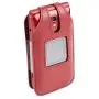 Fitted Leather Case for Alcatel GreatCall Jitterbug Flip Phone for Seniors, Features: Rotating Belt Clip, Screen & Keypad Protection, Secure Fit (Red)