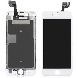 for iPhone 6S Screen Replacement White, LCD Touch Digitizer Frame Complete Display for A1633, A1688, A1700, with Front Camera, Ear Speaker, Full Repair Kit