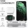 AhaStyle 3 in 1 Charging Stand Dock Aluminum Desktop Holder for Cell Phone, AirPods Pro/AirPods 2/ AirPods and Apple Watch Series 5/4/3/2/1(Silver) AhaStyle 3 in 1 Charging Stand Dock Aluminum Desktop Holder for Cell Phone, AirPods Pro/AirPods 2/ AirPods and Apple Watch Series 5/4/3/2/1(Silver)