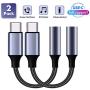 USB Type C to 3.5mm Headphone Jack Adapter, Type C to Aux Audio Dongle Cable Cord Compatible with Pixel 4 3 2 XL, Samsung Galaxy S20 Ultra Z Flip S20+ Note 10, Note10+, S10 S9 Plus, iPad Pro (2PK)