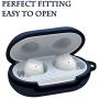 Haotop Case Cover Compatible with Galaxy Buds 2019/Buds+ Plus 2020,Soft Silicone Anti-Lost Earphone Full Protective Cover with Carabiner(Midnight Blue)
