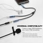 MillSO Headphone Splitter Nylon Braided 3.5mm TRRS Audio Splitter Cable CTIA Stereo Dual Headphone Jack Adapter for 2 TRRS Headsets to PC/Laptop/Smartphone/Xbox/PS4 [Seablue Young Series] - 1 FT