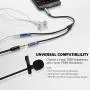 MillSO Headphone Splitter Nylon Braided 3.5mm TRRS Audio Splitter Cable CTIA Stereo Dual Headphone Jack Adapter for 2 TRRS Headsets to PC/Laptop/Smartphone/Xbox/PS4 [Seablue Young Series] - 1 FT