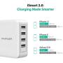 USB Wall Charger RAVPower 40W 8A 4-Port Multi-Port Travel Charger Charging Station, Compatible iPhone 11 Pro Max XS Max XR X, Ipad Pro Air Mini, Galaxy S9 S8 Note 8 Edge, Smartphone, Tablet and More