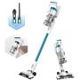 Eureka RapidClean Pro Lightweight Cordless Vacuum Cleaner, High Efficiency Powerful Digital Motor LED Headlights, Convenient Stick and Handheld Vac, Essential, Blue