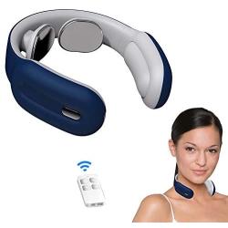 Neck Massager,Intelligent Portable Neck Massager with Heat Cordless,3 Modes 15 Levels Smart Deep Tissue Trigger Point Massage Use at Office,Car,Home,Outdoor