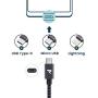 Micro USB Cable [2 Pack/3.3ft] RAMPOW Braided Nylon Cell Phone Charger - Fast Charging & Sync - Micro USB Charger 2.4A for Samsung Galaxy S5/S6/S7, HTC, LG, Sony, PS4, MP3 and more - Space Gray