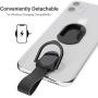 Ghostek Loop Phone Strap Holder for Hand with Metal Ring Stand and Car Holder Magnet Magnetic Smartphone Gripper Has Stick-On Adhesive and is Compatible with Cell Phone Cases, iPhone, Galaxy - (Red)