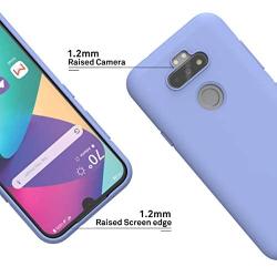 Weycolor LG Aristo 5 Plus Case ，LG Aristo 5 / K31 / Phoenix 5 / Fortune 3 / Risio 4 / Tribute Monarch / K8X, with Tempered Glass Screen Protector [2 Pack], Liquid Silicone Slim Soft Case (Purple)