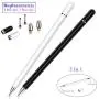 Stylus for iPad Pencil (2 Pcs), StylusHome Magnetic Disc Universal Stylus Pens for Touch Screens Apple/iPhone/Ipad pro/Mini/Air/Android/Microsoft/Surface All Capacitive Touch Screens - Black/White