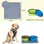 Teamoy Dog Travel Backpack, Pet Supplies Bag Tote with 2 Silicone Collapsible Bowls, 2 Food Carrier, 1 Water-Resistant Placemat