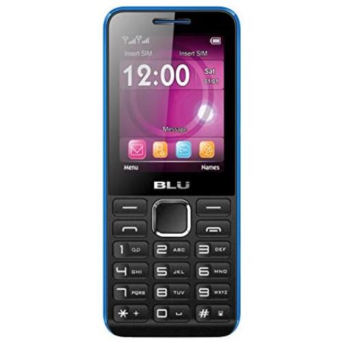 BLU Tank II T193 Unlocked GSM Dual-SIM Cell Phone w/ Camera and 1900 mAh Big Battery - Unlocked Cell Phones - Retail Packaging - Black Blue