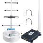 AT&T Cell Phone Signal Booster 4G LTE AT&T T-Mobile Cell Phone Booster 700mhz Band 12/17 Cell Booster Home ATT Cricket Cell Signal Booster Mobile Signal Amplifier Yagi Antenna Kit Boost 4G Data/Call