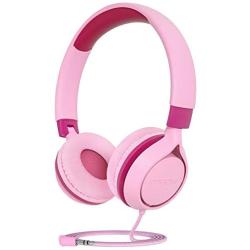 Mpow CHE1 Kids Headphones Girls, Wired Headphones for Kids Teens Children with Volume Limit, Foldable Adjustable On-Ear Headphones for School, Travel, Compatible with Cellphones, Tablets, PC