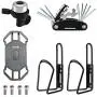 LUMIXELL Universal Bike Phone Mount with Quick Release for Any Smart Phone,Aluminum Bicycle Bell,Bicycle Water Bottle Cage for MTB Road Bike with Multi Functional Repair Tool LUMIXELL Universal Bike Phone Mount with Quick Release for Any Smart Phone,Aluminum Bicycle Bell,Bicycle Water Bottle Cage for MTB Road Bike with Multi Functional Repair Tool