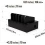 Prosumers Choice Bamboo Charging Station Rack for Smartphones and Tablets - Black