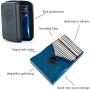 EastRock Kalimba 17 Keys Thumb Piano, Portable Finger Piano Gifts with EVA Waterproof Hard Protective Case, Professional Acoustic Finger Thumb Piano Music Gift for Kids Adult Beginners (Blue)