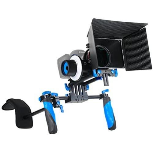 Morros DSLR Rig Movie Kit Shoulder Mount Rig with Follow Focus and Matte Box for All DSLR Cameras and Video Camcorders
