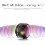 Selvim Phone Camera Lens Phone Lens Kit 4 in 1, 22X Telephoto Lens, 235° Fisheye Lens, 0.62X Wide Angle Lens, 25X Macro Lens, Compatible with iPhone 10 8 7 6 6s Plus X XS XR Samsung - Black