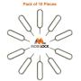 iPhone Compatible Sim Card Tray Removal Tool (Pack of 10) | Sim Card Pin | Sim Card Tool Compatible with iPhone X, 8, 7, 6, iPads, Samsung Note 9, 8, S9, S8, S7 / Sony, Huawei, HTC & All Smartphones