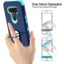 lovpec LG K51 Case with Soft TPU Screen Protector, Ring Holder Kickstand Shockproof Protective Phone Cover Case for LG K51/LG Q51/LG Reflect/LG LM-K500UM (Navy)