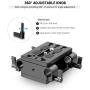 SMALLRIG Camera Tripod Mounting Baseplate w/15mm Rod Clamp Rail Block for Tripod/Shoulder Support System - 1798