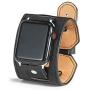 NIGHTCRUZ Compatible with Leather Apple Watch Band - Wide Leather Adjustable Bracelet for Apple Watch Series 5/4/3